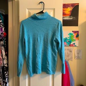 Coldwater Creek blue turtleneck